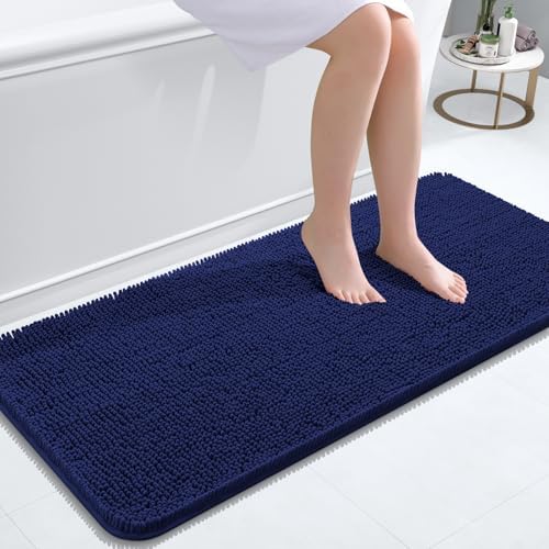 OLANLY Bathroom Runner Rugs 47x20, Extra Soft Absorbent Chenille Bath Rugs