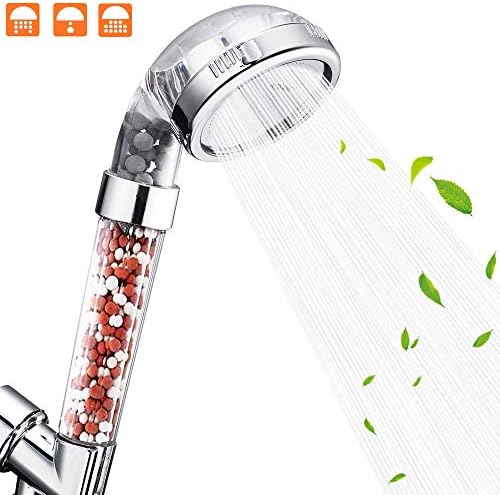 Nosame® Shower Head with Hose, Filter Filtration High Pressure Water Saving 3 Mode Function Spray Handheld Showerheads for Dry Skin & Hair