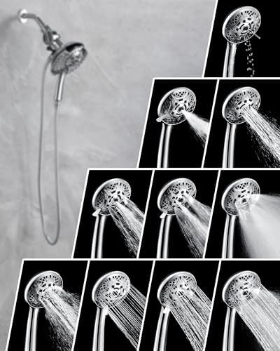 INAVAMZ 2 in 1 Shower Head with Handheld Combo High Pressure Chrome 2.5 GPM