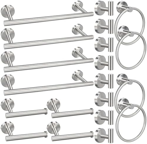20pcs Brushed Nickel Bathroom Hardware Set