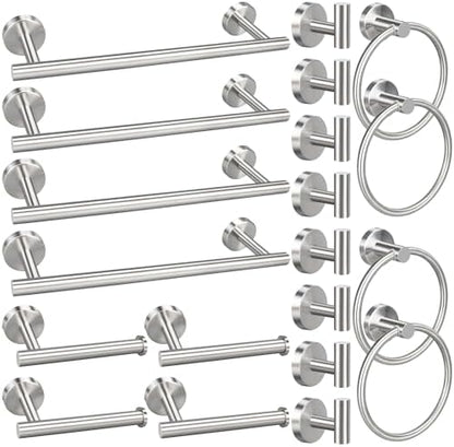 20pcs Brushed Nickel Bathroom Hardware Set