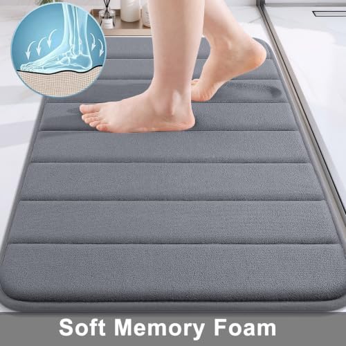Buganda Memory Foam Bath Mat 44 x 32, Ultra Soft Absorbent Bathroom Rugs