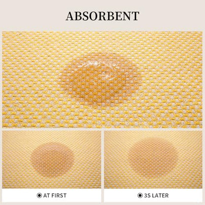 YIHOUSE Yellow Bathroom Rugs Sets 3 Pieces,Thin Bath Mat Quick Dry