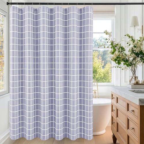 Fabric Farmhouse Shower Curtain-Cloth Extra Long Shower Curtains Bathroom
