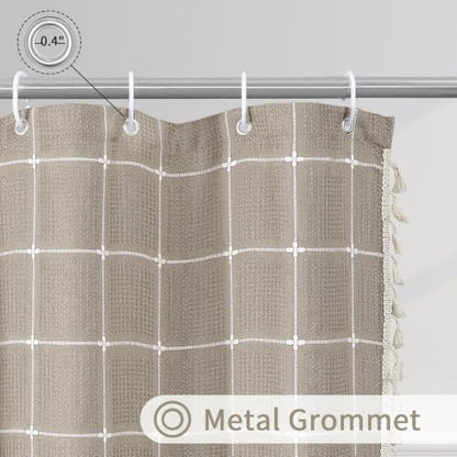 Gibelle Extra Long Boho Farmhouse Shower Curtain for Bathroom 72x84