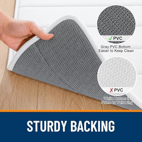OLANLY Memory Foam Large Bath Mat 44x32, Super Soft Absorbent Bathroom Rugs