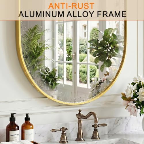 Oval Bathroom Mirror, 2 Pack 20"x30" Gold Vanity Mirror for Over Sink