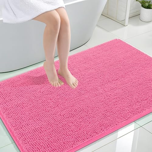 OLANLY Large Bathroom Rugs 44x32, Extra Soft Absorbent Chenille Bath Rugs