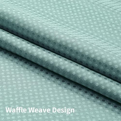 Colorful Star Teal No Hook Waffle Shower Curtain with Liner, 72 x 75 Inch