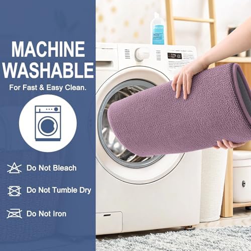 OLANLY Thick Memory Foam Bathroom Rugs 36x24, Absorbent Bath Mat, Deep Plum