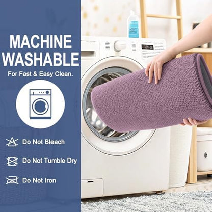 OLANLY Memory Foam Bathroom Runner Rug 47x20, Absorbent Long Mat, Deep Plum