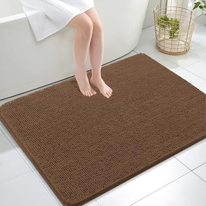 OLANLY Large Bathroom Rugs 40x32, Extra Soft Absorbent Chenille Bath Rugs