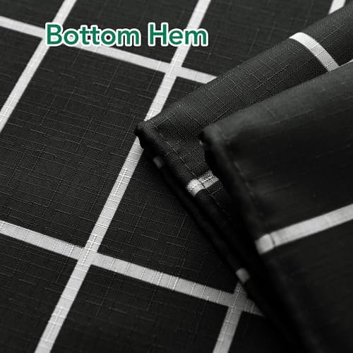 Black Farmhouse Shower Curtain-Fabric Extra Long Shower Curtains Bathroom