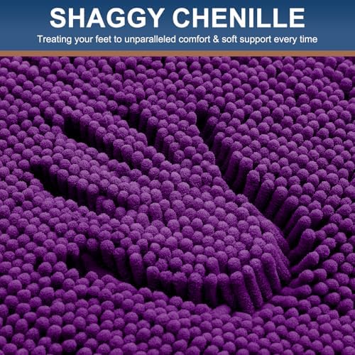 Smiry Bathroom Rugs 30X20, Luxury Chenille Extra Soft Absorbent Bath Mat