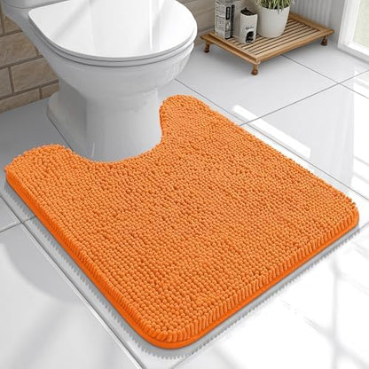 OLANLY Toilet Rugs U-Shaped 20x20, Soft Absorbent Chenille Contour Rugs