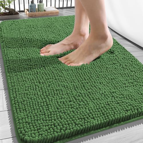 OLANLY Bathroom Rugs 34x21, Extra Soft Absorbent Chenille Bath Rugs