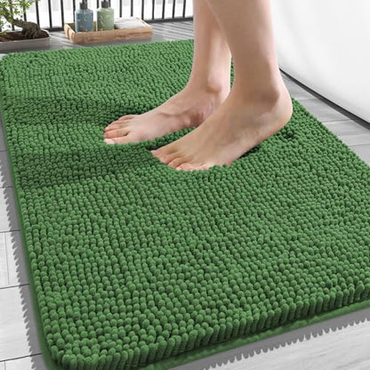 OLANLY Bathroom Rugs 34x21, Extra Soft Absorbent Chenille Bath Rugs