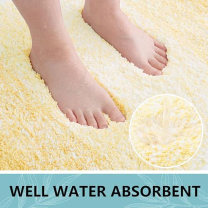 Arotive Microfiber Bathroom Rugs, Shaggy Soft Absorbent Bath Rug, 59x24