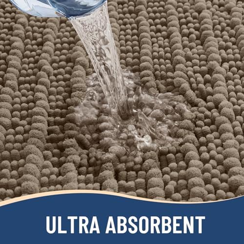 Arotive Bathroom Rugs Mat 59x35, Soft Absorbent Chenille Shaggy Bath Mat