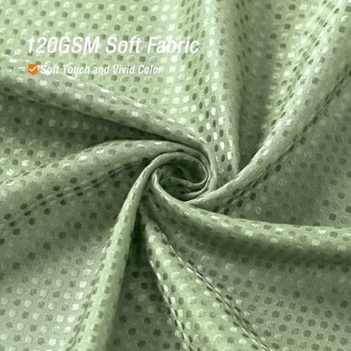 Gibelle Small Stall Sage Green Fabric Shower Curtain, 36 x 72