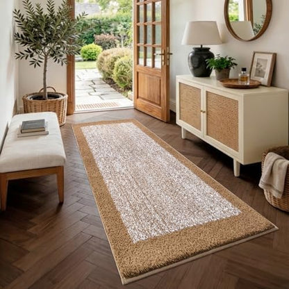 60x24 Long Bathroom Rugs Non Slip Washable, Soft Absorbent Bath Mat Coffee