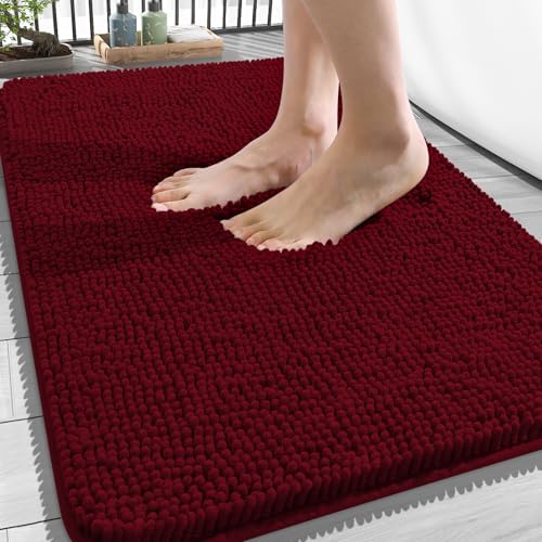 OLANLY Bathroom Rugs 34x21, Extra Soft Absorbent Chenille Bath Rugs