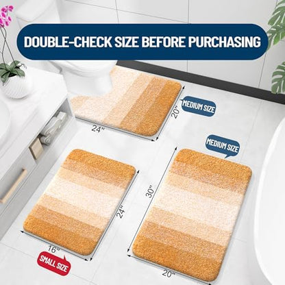 OLANLY Bathroom Runner Rug 70x24, Extra Soft Absorbent Microfiber Bath Rugs
