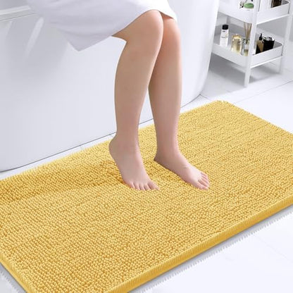 OLANLY Bathroom Runner Rugs 40x24, Extra Soft Absorbent Chenille Bath Rugs