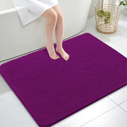 OLANLY Large Bathroom Rugs 40x32, Extra Soft Absorbent Chenille Bath Rugs