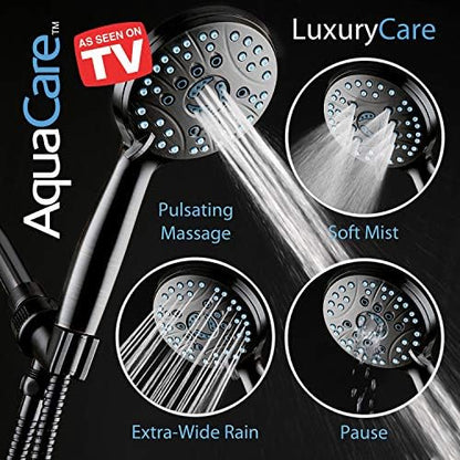 AquaCare 8-mode High Pressure Handheld Shower Head with 2-mode Power Wash