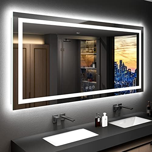 72x36 LED Bathroom Mirror with Lights, Lighted Vanity Mirror