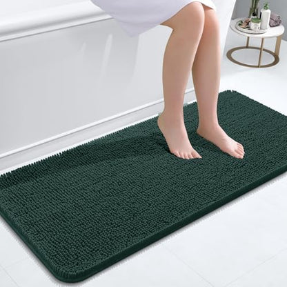 OLANLY Bathroom Runner Rugs 47x20, Extra Soft Absorbent Chenille Bath Rugs