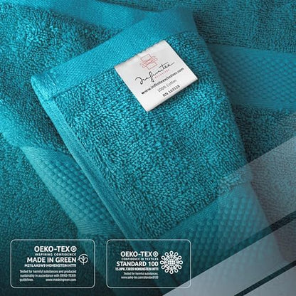 Infinitee Xclusives 100% Cotton Bath Towel Set – 8 Piece Bathroom Towel Set