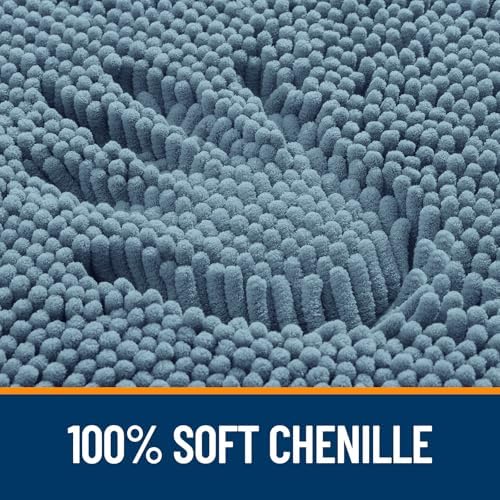 OLANLY Large Bathroom Rugs 47x32, Extra Soft Absorbent Chenille Bath Rugs