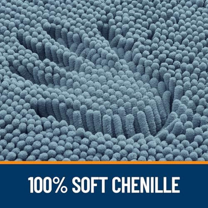 OLANLY Large Bathroom Rugs 47x32, Extra Soft Absorbent Chenille Bath Rugs