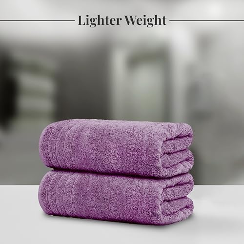 Tens Towels 8 Piece Towel Set, 2 XL Bath, 2 Hand, 4 Washcloth, Purple