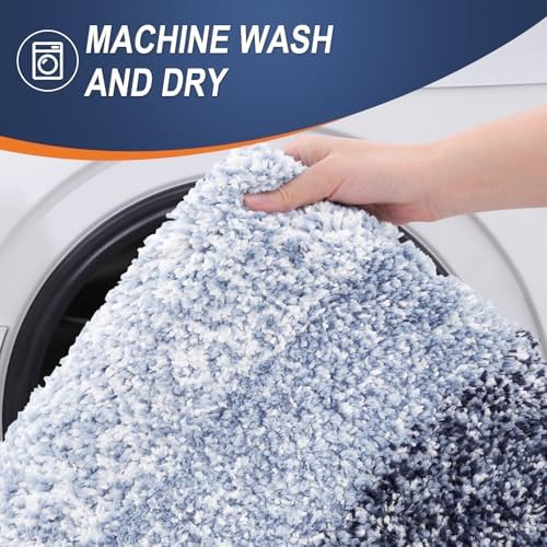 OLANLY Bathroom Runner Rug 45x27, Extra Soft Absorbent Microfiber Bath Rugs