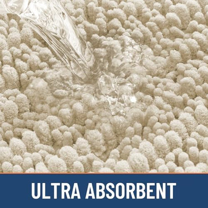 Smiry Bathroom Rugs 59X24, Extra Soft Rubber Backing Chenille Bath Mats
