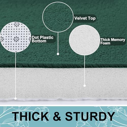 Smiry Memory Foam Toilet Rugs 24x20, Extra Soft Absorbent Bathroom Rugs