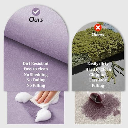 Diatomaceous Earth Bath Mat Stone Bath Mats for Bathroom,17"x32",Lavender