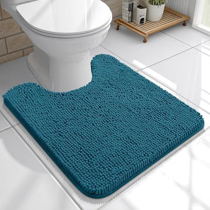 OLANLY Toilet Rugs U-Shaped 20x20, Soft Absorbent Chenille Contour Rugs