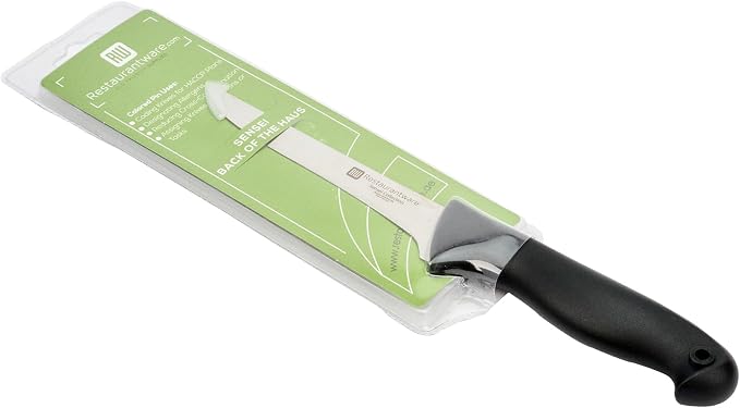 Restaurantware Sensei 6 Inch Boning Knife 1 With Colored Coded Pins Fillet Knife - High-Carbon Stain-Resistant Black German Steel Knife For Fish Ergonomic Handle For Fish Vegetables Or Entrees