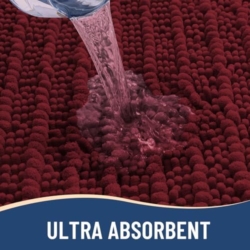 Arotive Bathroom Rugs Mat 30x20, Soft Absorbent Chenille Shaggy Bath Mat