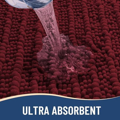 Arotive Bathroom Rugs Mat 34x21, Soft Absorbent Chenille Shaggy Bath Mat