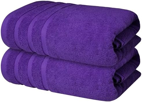Infinitee Xclusives 100% Ring-Spun Cotton Bath Towels for Bathroom - Pack 2