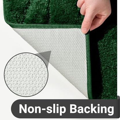 DEXDE Bathroom Rugs Runner Non-Slip Mat for Bathroom Floor Tub 24X72 Green