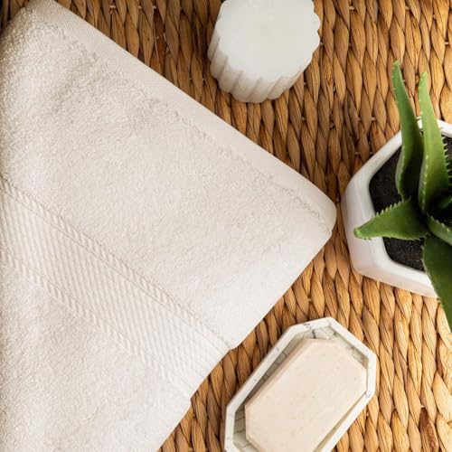 SUPERIOR Egyptian Cotton Ultra Plush & Absorbent, 10 Piece Set, Cream