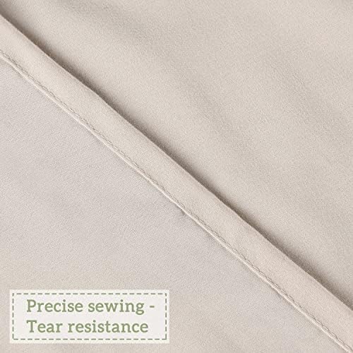 Homechoice Decor Camel Ruffle Shower Curtain, Vintage Handcrafted Bow Tie Bath Curtain for Master Bathroom, Ruched Microfiber Bathroom Curtain with 12 Buttonholes, 72" W x 84" H (LQ-10)