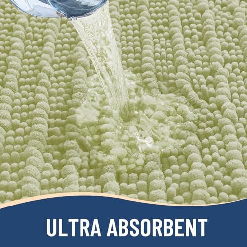 Arotive Bathroom Rugs Mat 24x16, Soft Absorbent Chenille Shaggy Bath Mat