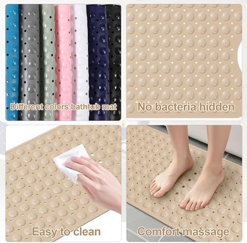 XLHOMO 26PC Bathroom Accessories Set - Gorgeous Beige Bathroom Set, Bathroom Accessory Set, Shower Curtain Set with Bathtub Mats for Shower Tub, Trash Can & Soap Dispenser
